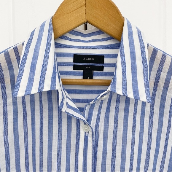 J. Crew Tops - J. Crew Crinkle Gauze Boy Shirt